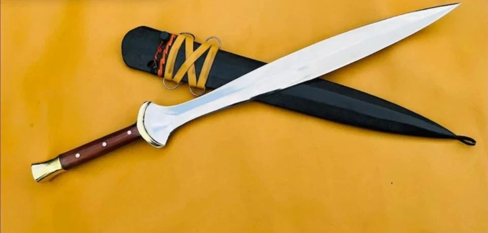 Espada griega Xiphos hoja de acero al carbono hecha a mano personalizada | Full Tang | 30 pulgadas Foto 3 de 4