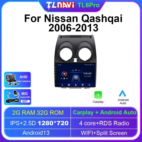 Wireless CarPlay Android AUTO Car Stereo Radio For Nissan Qashqai j10 2006-2013 - Picture 34 of 48