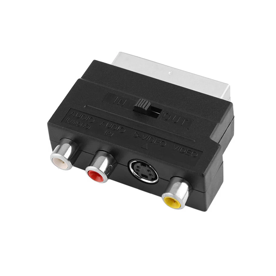 Q27 Scart to 3X Cinch Female IN/Out Switch + S-Video S-VHS AV Audio Video - Image 3 of 4