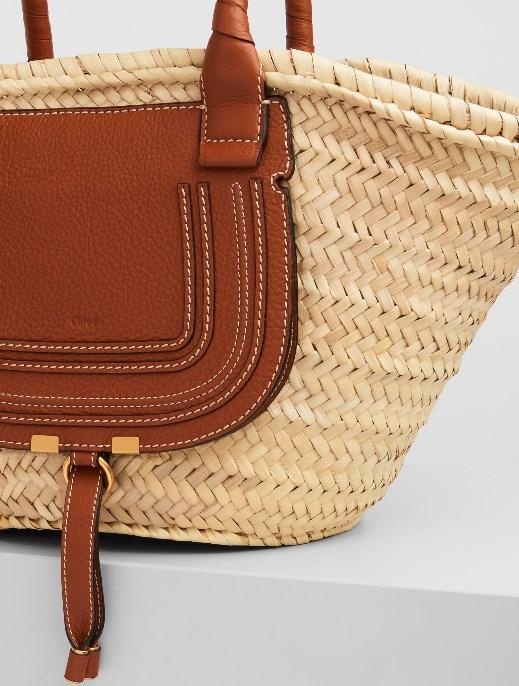バッグ Chloe Marcie Mini Raffia Basket Tote CHLOÉ Marcie Mini Raffia Basket Bag | endource