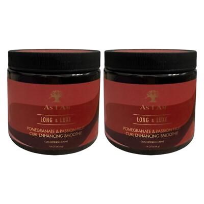 2 Pack As I Am Long & Luxe Curl Enhancing Smoothie Curl Defining Creme 16 oz