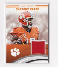 CHARONE PEAKE 2016 Panini Clemson Jersey #CP-CL Rookie Card (RC) Game-Used Relic