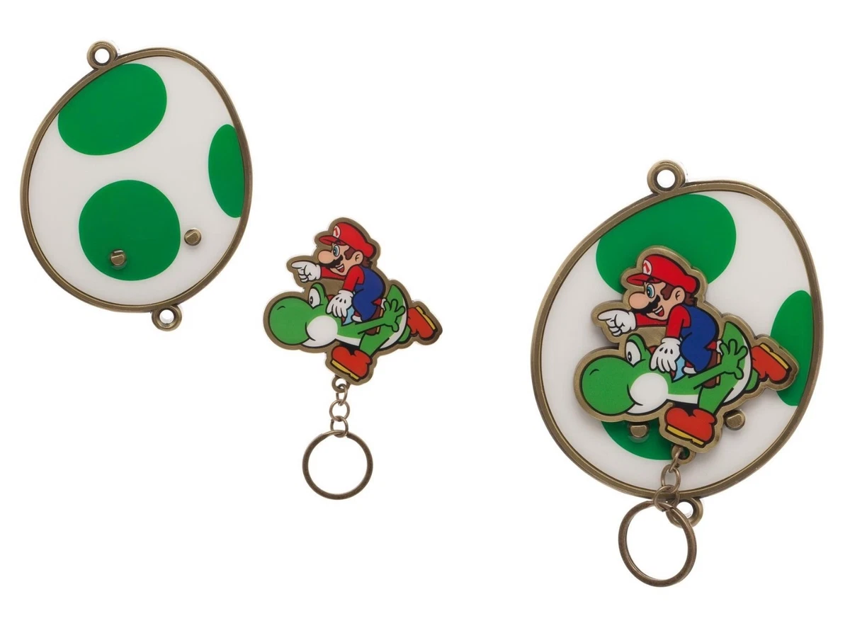 Super Mario Bros Keychain Key Holder w Magnetic Fastener Wall Mounted Yoshi Egg