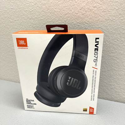 JBL by Harman Live 675NC Wireless True Adaptive Noise Cancelling Headphones- NOB
