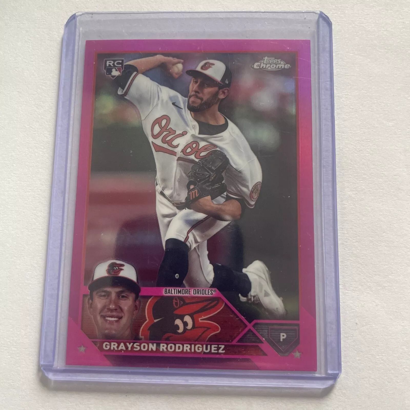 2023 Topps Chrome Update PINK Grayson Rodriguez Baltimore Orioles RC #USC98
