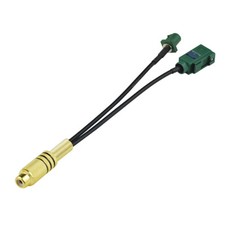 RCA TV Tuner Female to Fakra E male female RG174 15cm 6" Splitter Combiner cable