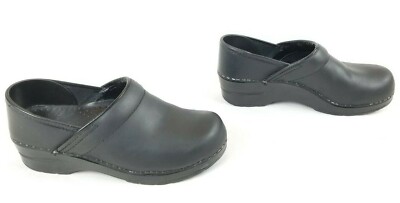Dansko Womens Professional Black Oiled Size 38 Clogs Style 206 US