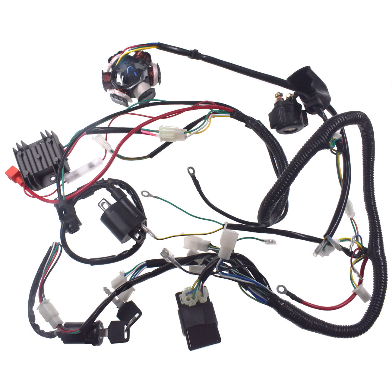 GY6 150cc ATV Go Kart WIRE HARNESS ASSEMBLY CDI Switch Electric New
