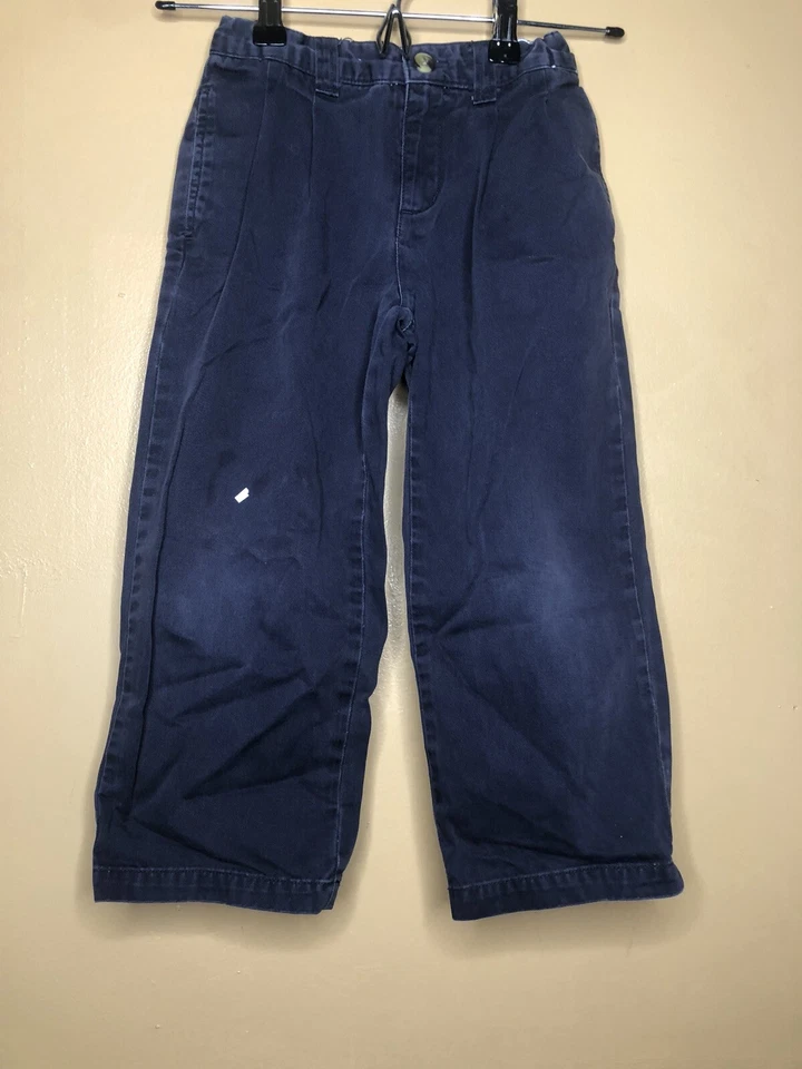 Pantalones chinos Gymboree para niños talla 5 tiro medio azul cintura ajustable pierna recta Foto 2 de 4