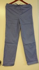 NEW Unisex Medical Scrub Pant Straight Leg Drawstring Ceil BLUE Size XS X-S