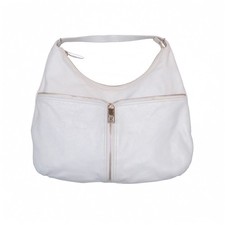 Vintage Fendi White Leather Hobo Shoulder Bag