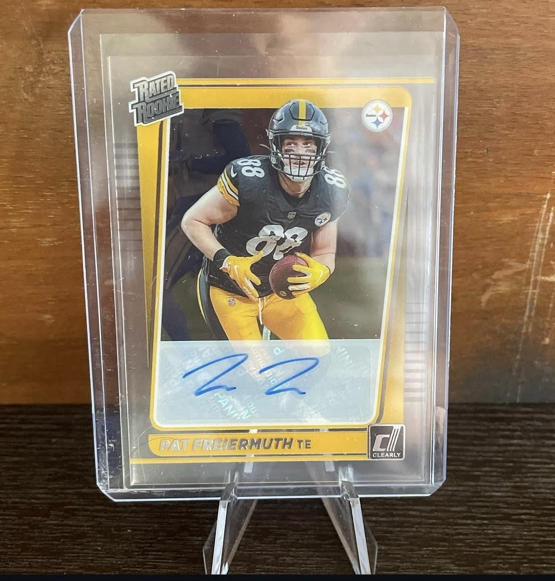 Pat Freiermuth Panini Clearly Donruss #81 Rated Rookie Autograph