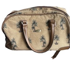 Vintage Diane von Furstenberg Tote Bag Tapestry Floral Travel Carry On Weekender