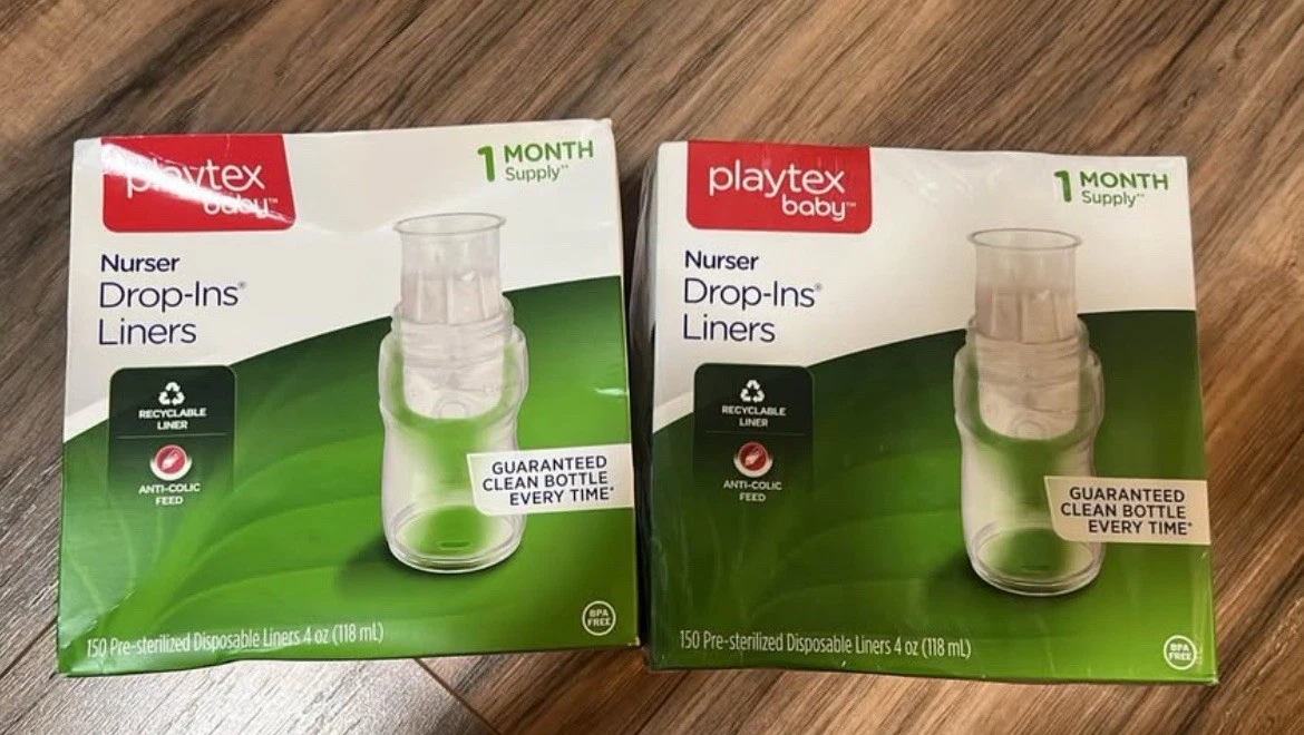 Playtex Baby Nurser Drop-Ins Liners 4oz Bottles