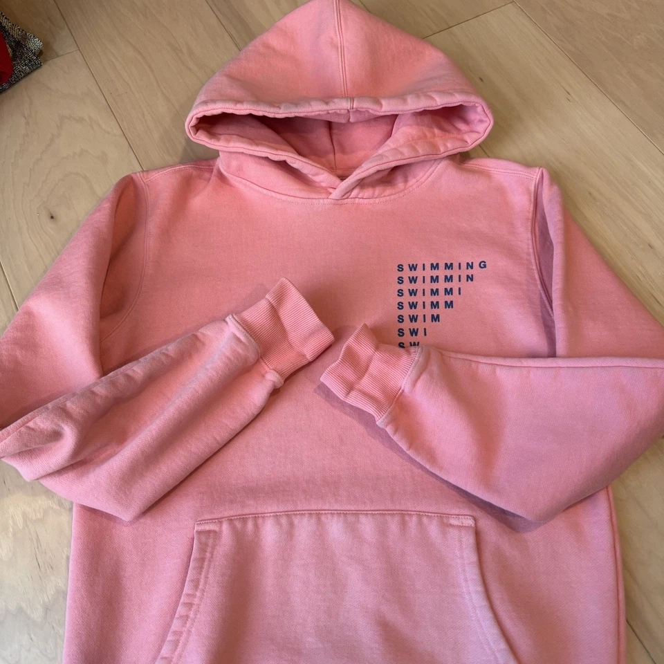 Mac Miller 游泳帽衫小号粉色套衫波浪嘻哈街头服饰 — 第 4/4 张图片