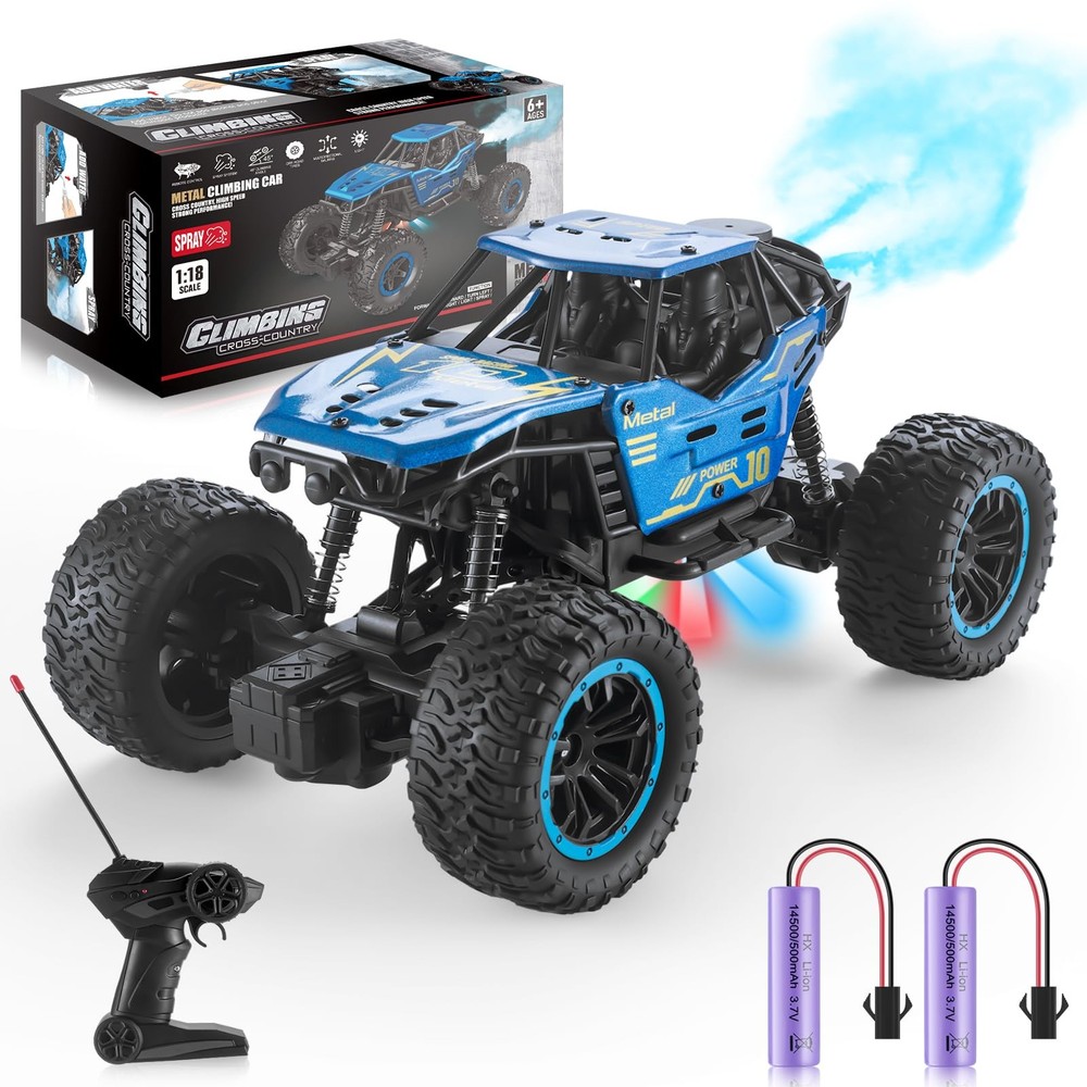 SURDOTE 1:18 Remote Control Truck with Spray & Lights for Boys  