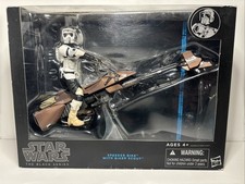 Hasbro Star Wars The Black Series 6  Action Figure Speeder Bike with Biker Scout