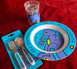 Child's Bowl cutlery and cup in plastic by Bang on the Door