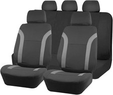 Juego Completo de Fundas Asientos Coche Grises Fundas Para Asientos Delanteros