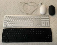Apple KEYBOARD MOUSE SET A1243 Wired Mac 2 USB + A1197 Wireless W Silicone Cover