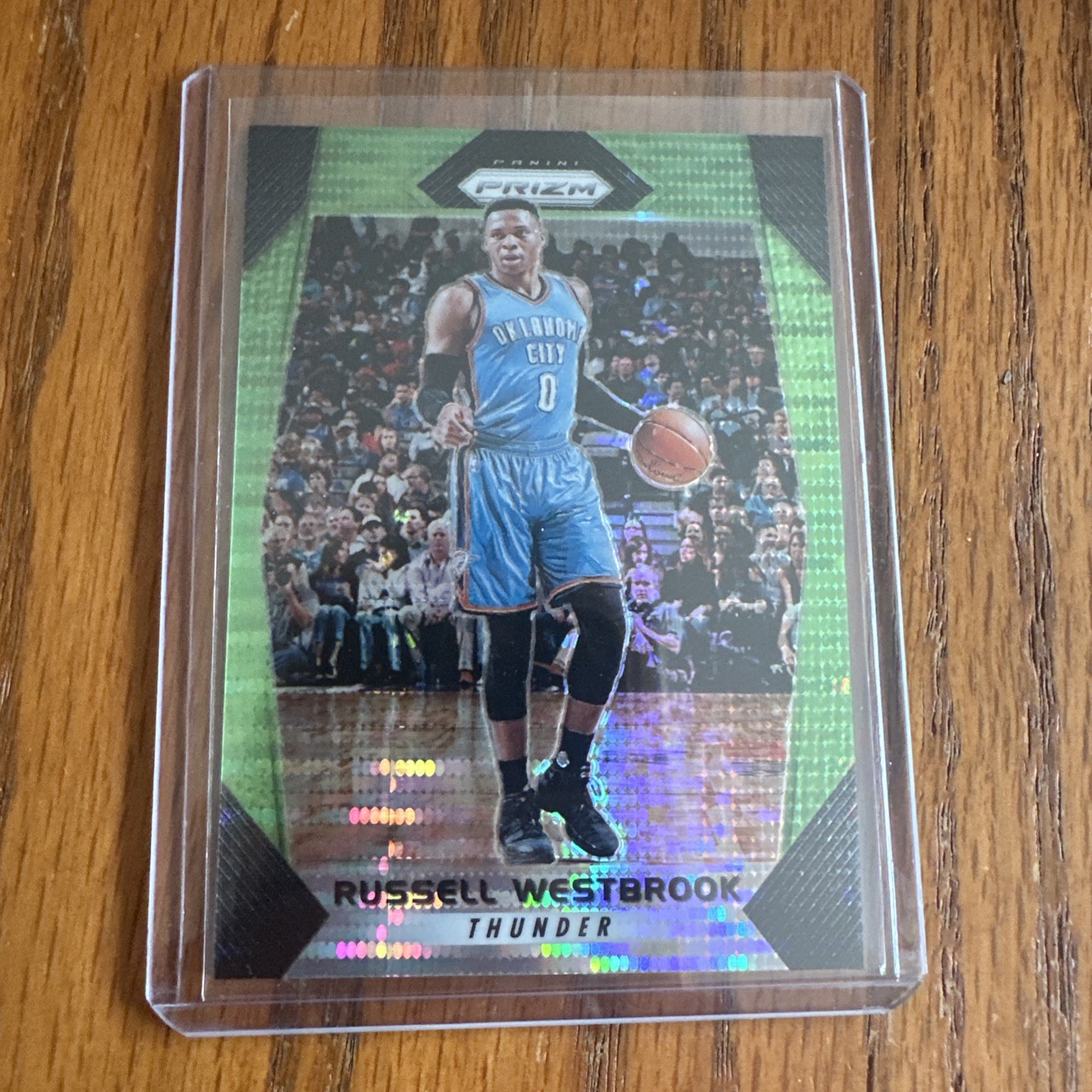 2017-18 Prizm Russell Westbrook Neon Green Pulsar Prizm /25 - Thunder Nuggets