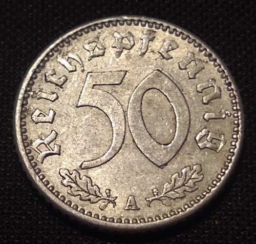 1943 Germany 50 Reichspfennig — photo from the most recent tracked eBay sale
