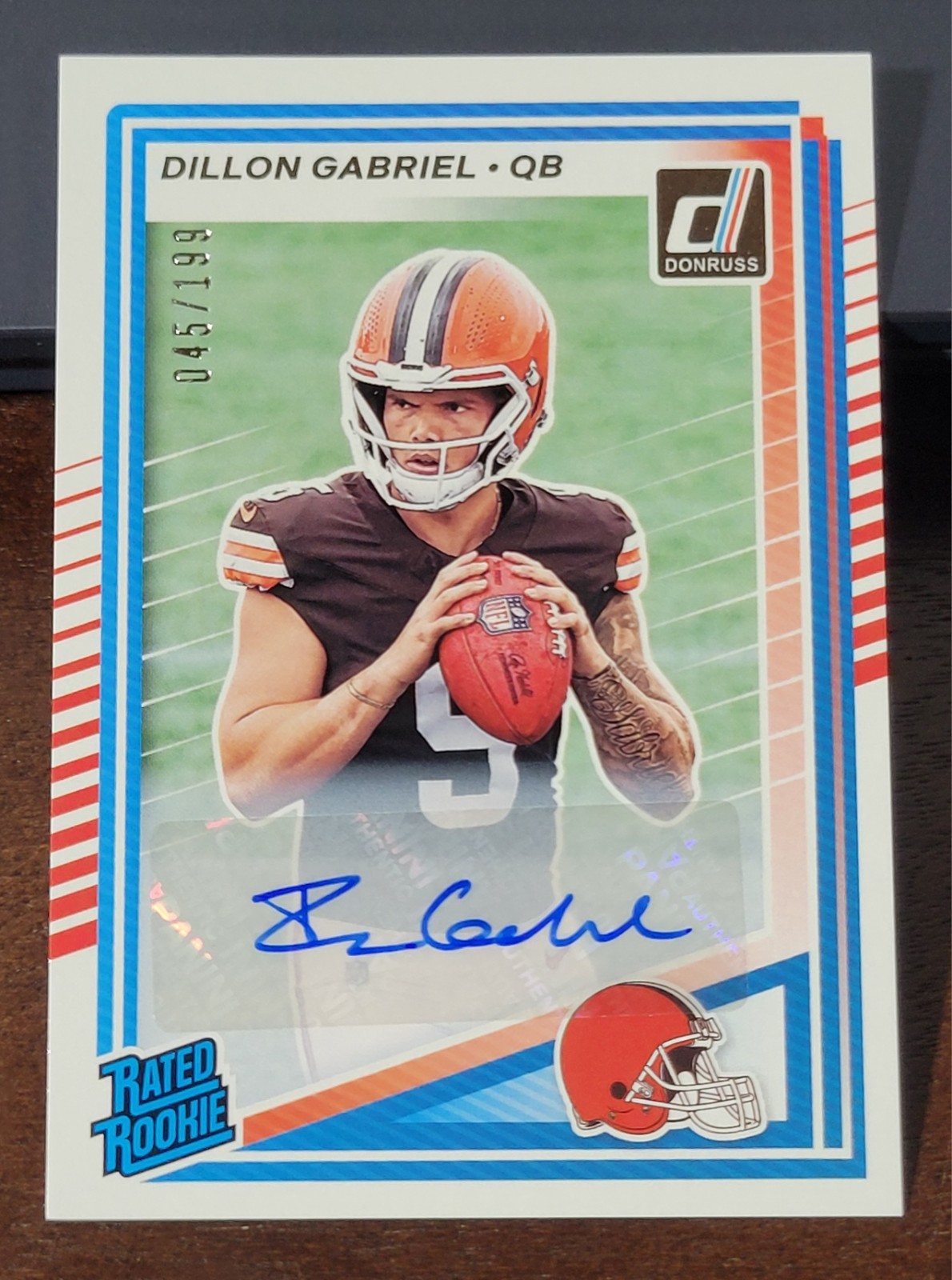 2025 Panini Donruss Rated Rookie Dillon Gabriel #316 Auto /199 Browns RC