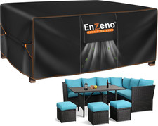 Image of Enzeno Waterproof Garden Furniture Cover for Rattan Sofa Set 250x210x90cm