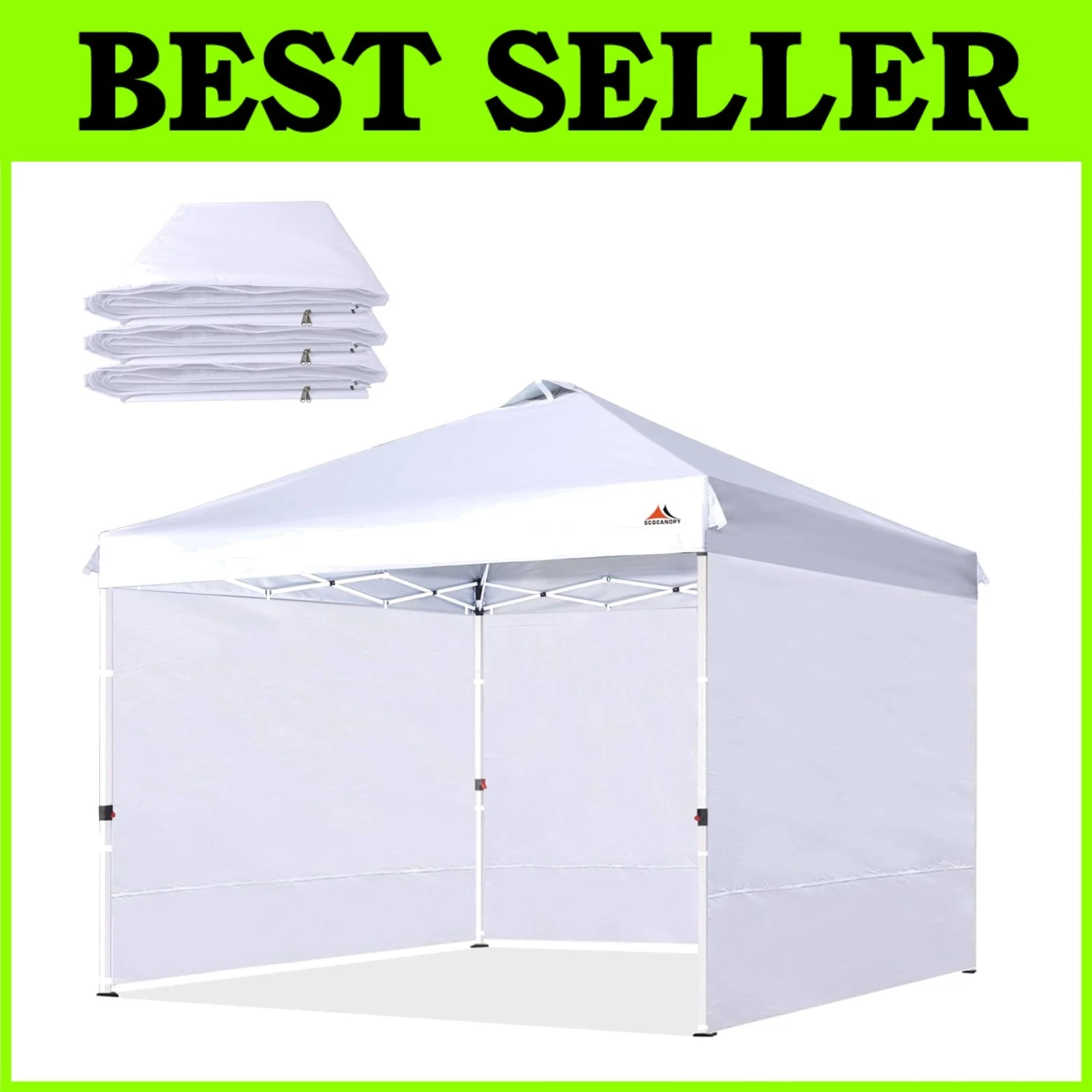 SunWall Set - 3 Pack, White Sidewalls for 10x10 Canopy