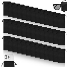 100Pcs Microfiber Sunglasses Pouch, Bulk Microfiber Sunglass Bags Sleeve
