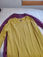 Eddie Bauer Waffle Prints Women's Tops Size M/Tall