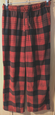 Damenhose Größe M von Merona rot schwarz karierte warme Stoffhose