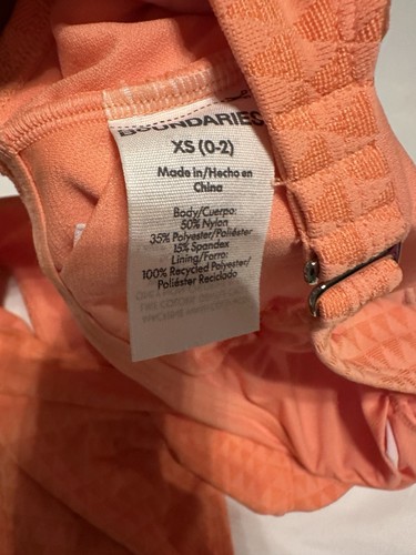 Traje de baño de una pieza No Boundaries Desert Flower coral naranja para mujer talla XS NUEVO CON ETIQUETAS - Imagen 9 de 10