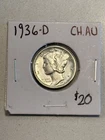 1936-D Mercury Dime 90% Silver Denver Mint Choice AU Coin