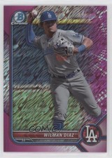 2022 Bowman Chrome Prospects Fuchsia Shimmer Refractor 161/199 Wilman Diaz 6u5