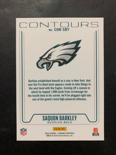 Saquon Barkley 2024 Panini Phoenix Contours Wave Parallel #CON-SBY - Picture 2 of 2