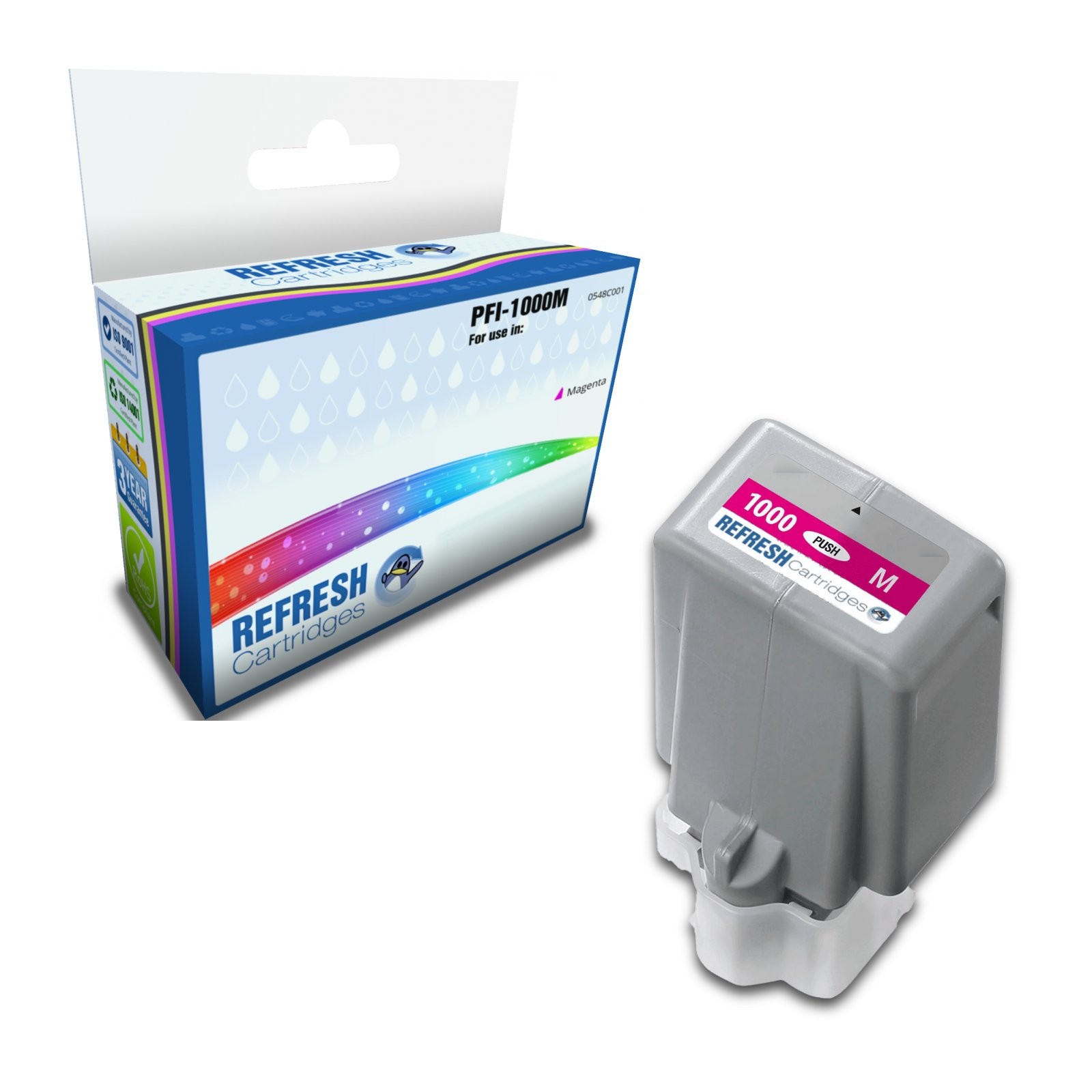 Refresh Cartridges Magenta PFI-1000M Ink Compatible With Canon Printers