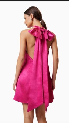 NWT Elliatt Fuchsia Mini Dress halter Zinnia Party dress revolve SZ S $199  | eBay