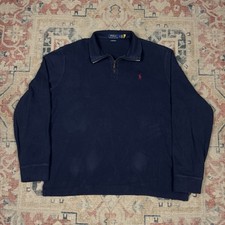 Ralph Lauren Polo Quarter Zip Pullover Sweater Estate Rib Men  s L