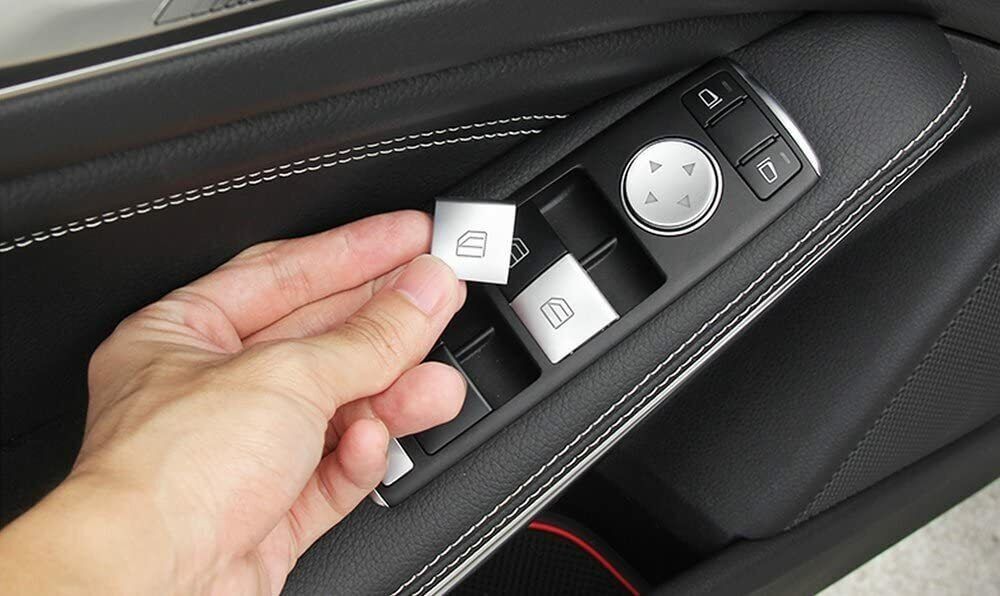 For Mercedes-Benz A B C C-class GLK CLA GLA Car Window Glass Lift Button Sticker