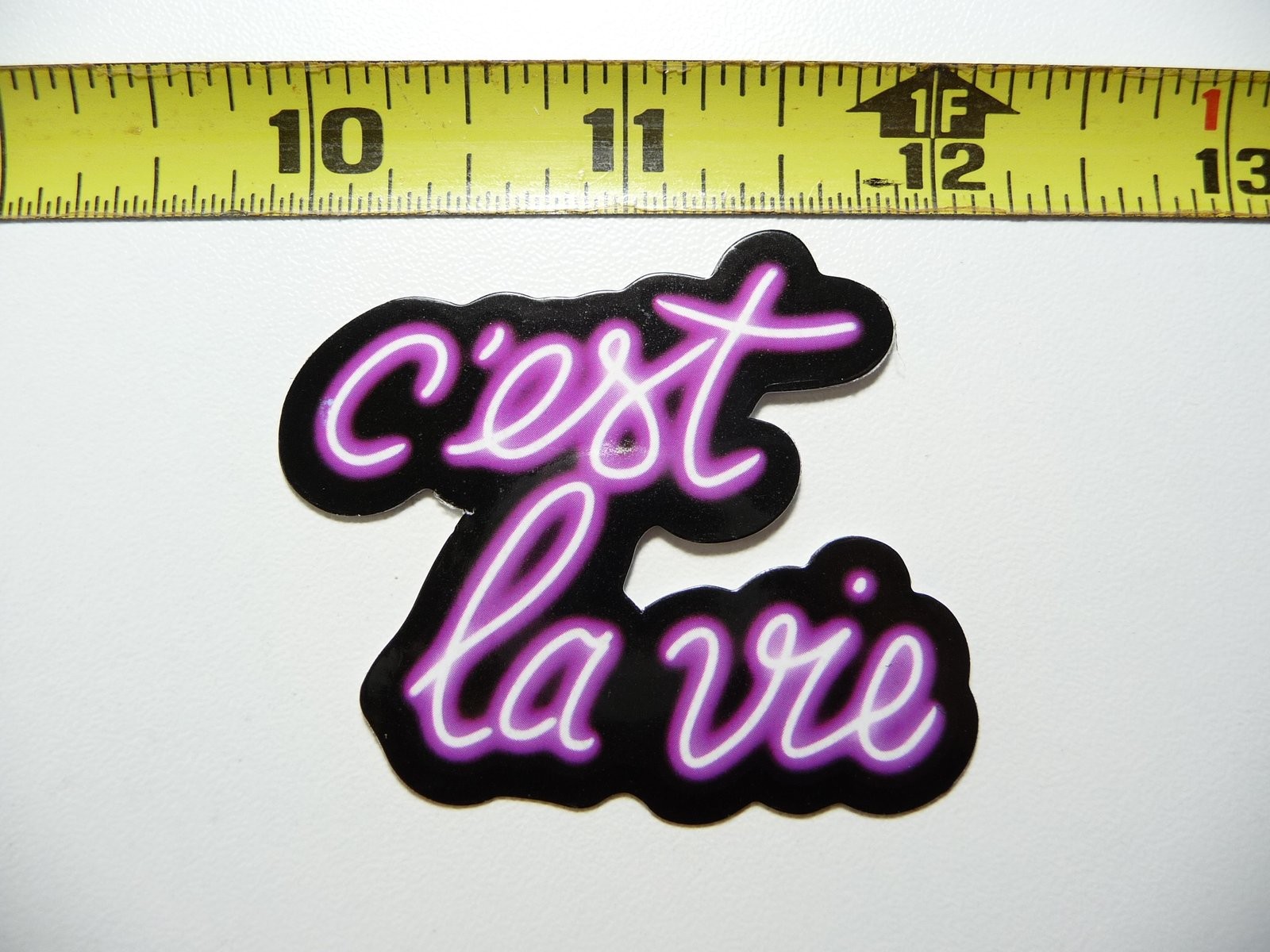 C'est La Vie Such is Life Neon Sticker Decal Colorful Fun Design