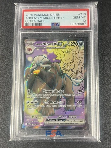 Arven's Mabosstiff ex 218/182 Sv10: Destined Rivals Holo PSA 10