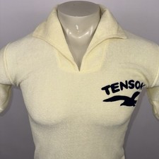Vintage Terry Cloth Shirt Mens 60s 70s Tenson Beatnik Disco Boogie Nights Small