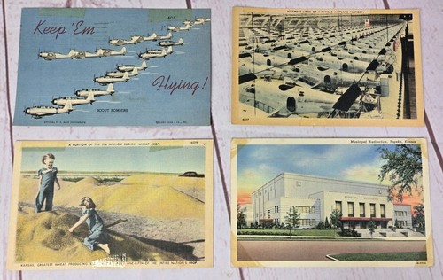 Vintage Lot von 26 Postkarten aus den 1940er Jahren Kansas Farms USO - Beschreibung lesen - Bild 6 von 17