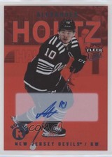 2021 Fleer Ultra Rookies Red Rainbow Foil 16/99 Tier 1 Alexander Holtz Auto 9lc