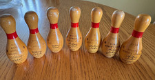 7 Mini Bowling Pins Awards Mixed Doubles Game 1967-1974