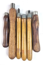 Vintage Wood Lathe Chisel Working Turning HANDELS 3 Disston Porter  3 Custom