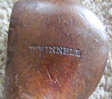 Vintage Hickory Shaft Splice Neck/Scare head brassie D. Kinnell Scotland