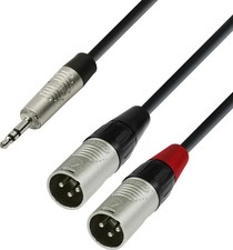 Adam Hall Cables 4 STAR YWMM 0180 - Audio Cable REAN 3.5 mm Jack stereo to 2 ...