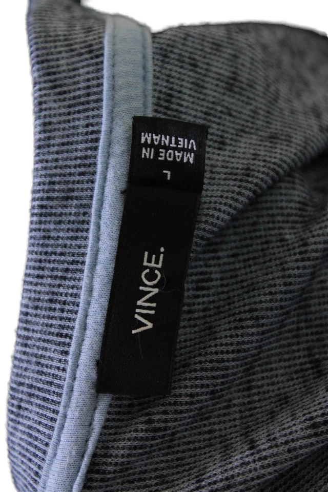 Vince Men's Round Neck Long Sleeves Basic T-Shirt Dusty Blue Size L - Image 4 of 4